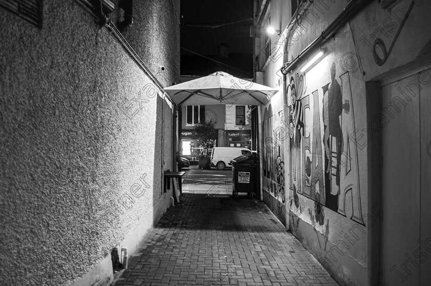 PictureFritzEugenioBW 
 One of the alleys of Clonmel with lovely murals, Clonmel, Co. Tipperary. Picture: Fritz Eugenio