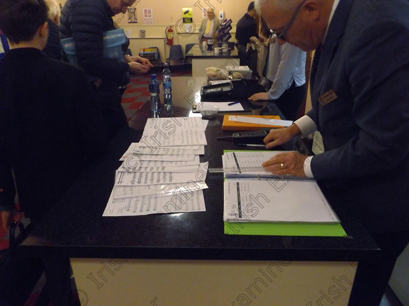 Feis06022018Tue49 
 49
Harry Ormond checking in the performers for Class 205. Feis Maitiú 92nd Festival held in Fr. Mathew Hall. EEjob 05/02/2018 Picture: Gerard Bonus.