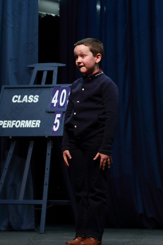 Feis10032020Tues05 
 5
Silver Medallist; Rian Gleeson from Killarney performing The Crocodile by Roald Dahl.

Class:403: Own Choice Verse Speaking 9 Years and Under

Feis20: Feis Maitiú festival held in Father Mathew Hall: EEjob: 10/03/2020: Picture: Ger Bonus.