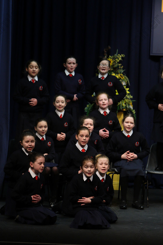 Feis23022018Fri24 
 15~31
St. Vincent’s 4th Class performing.
 Speech and Drama Class: 476: “The Peg O’Mahony Memorial Perpetual Cup” Choral Speaking 4th Class Feis Maitiú 92nd Festival held in Fr. Mathew Hall. EEjob 23/02/2018 Picture: Gerard Bonus.