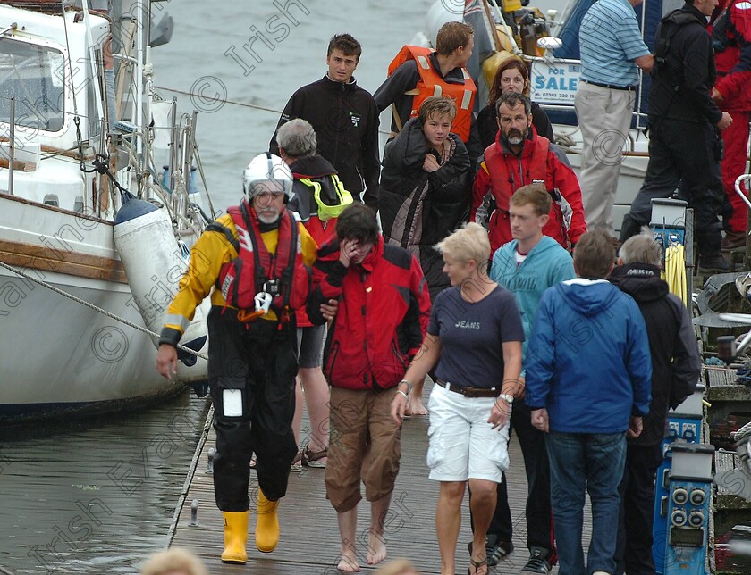 Astrid-ship-7 
 EEXX job 24/07/2013.
Some of the crew of the Astrid are brought ashore, after their safe transfer to the vessel Spirit of Oysterhaven, after the tall ship Astrid ran aground near Oysterhaven, Kinsale, Co. Cork.
Pic Larry Cummins,
Evening Echo