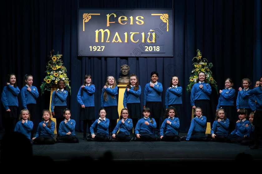 Feis13032018Tue23 
 21~24
St Mary’s NS Cobh 3rd Class performing “Clowns” as their own choice.
 Speech and Drama Class: 3rd & 4th Class Primary Schools, Action Verse Feis Maitiú 92nd Festival held in Fr. Mathew Hall. EEjob 13/03/2018 Picture: Gerard Bonus.