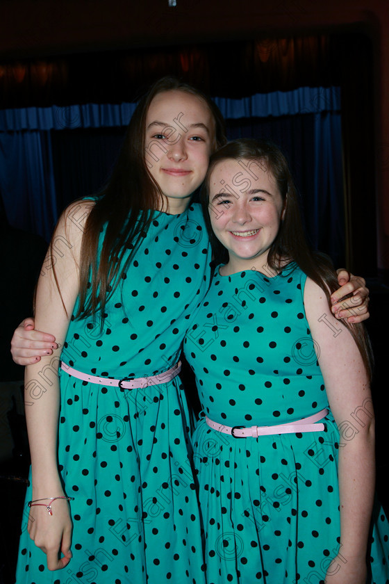 Feis05032018Mon04 
 4
Duo Abbie Palliser Kehoe and Faye Herlihy from Carrigaline and Ballinhassig.
 Singing and School Choirs Class: 93: Vocal Duets 13 Years and Under Feis Maitiú 92nd Festival held in Fr. Mathew Hall. EEjob 05/03/2018 Picture: Gerard Bonus.