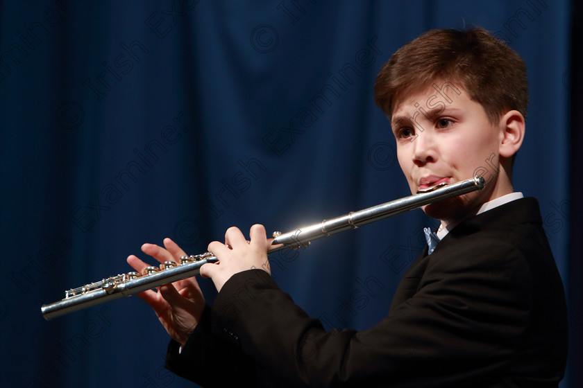 Feis11022019Mon18 
 18
Simeon Cassidy playing “A Pray on Red”.

Class: 213: “The Daly Perpetual Cup” Woodwind 14 Years and Under–Section 1; Programme not to exceed 8 minutes.

Feis Maitiú 93rd Festival held in Fr. Mathew Hall. EEjob 11/02/2019. Picture: Gerard Bonus