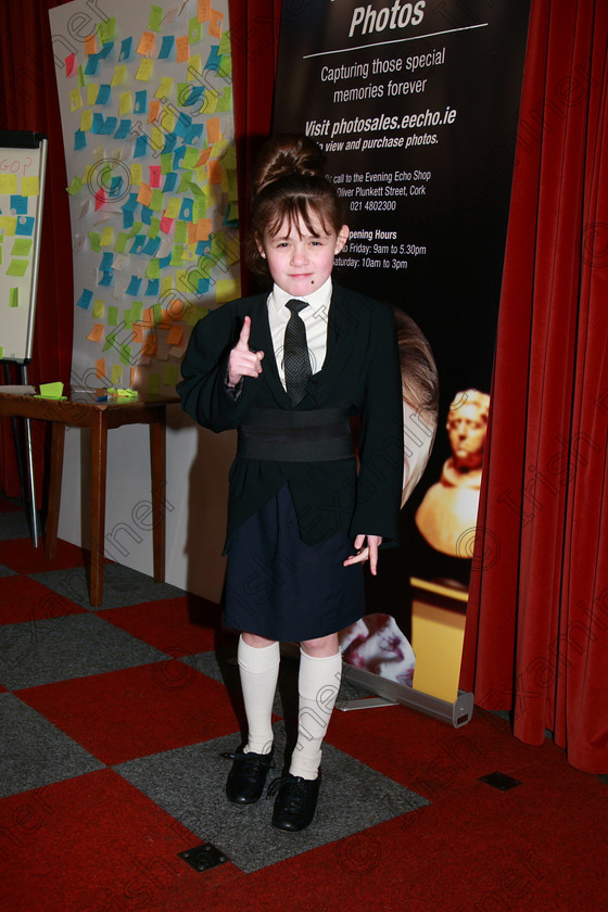 Feis20022018Tue43 
 43
Kelly Ann Buttimer from Dinmanway performed as ‘Miss Trunchbull from Matilda’ in Pros Class: 448: 9 years and under. 
 Feis Maitiú 92nd Festival held in Fr. Mathew Hall. EEjob 20/02/2018 Picture: Gerard Bonus.