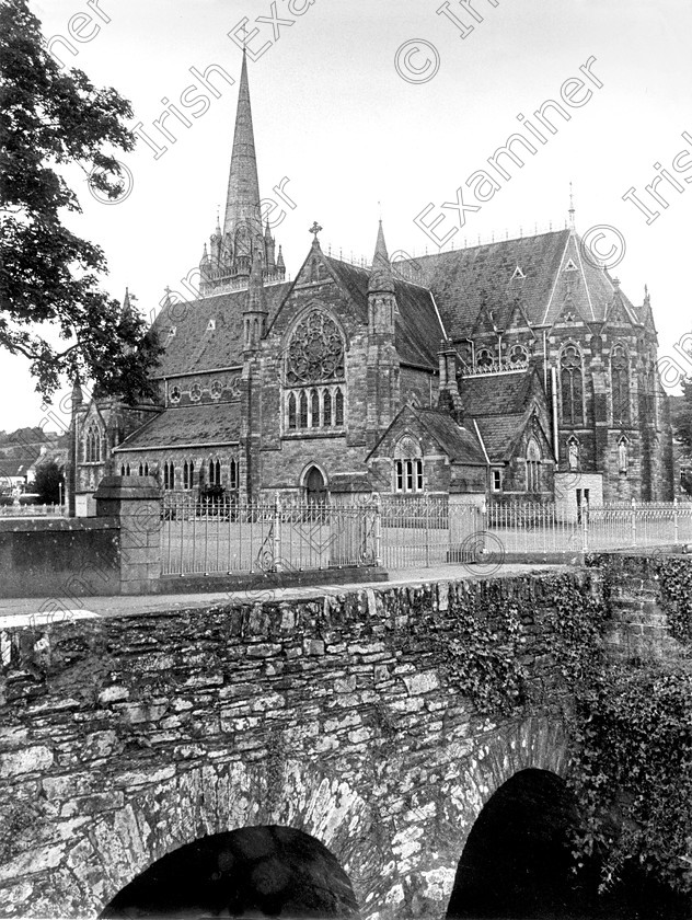 clonakilty5bwhires 
 View of the Church of the Immaculate Conception Clonakilty (built in 1880) 1/10/1980 (Photo Michael Minihane) old black and white religion