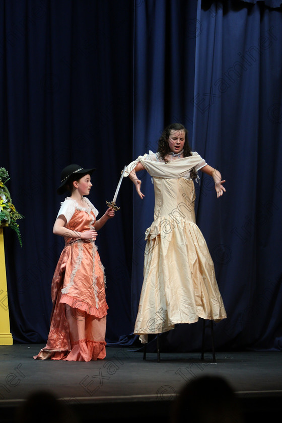 Feis22022018Thu55 
 53~55
Leah Murphy and Lily Costello performing a scene from “Little Women”
 Speech and Drama Classes: 310: “The Peg Hallahan Perpetual Trophy” Dramatic Duo 14 Years and Under Feis Maitiú 92nd Festival held in Fr. Mathew Hall. EEjob 22/02/2018 Picture: Gerard Bonus.