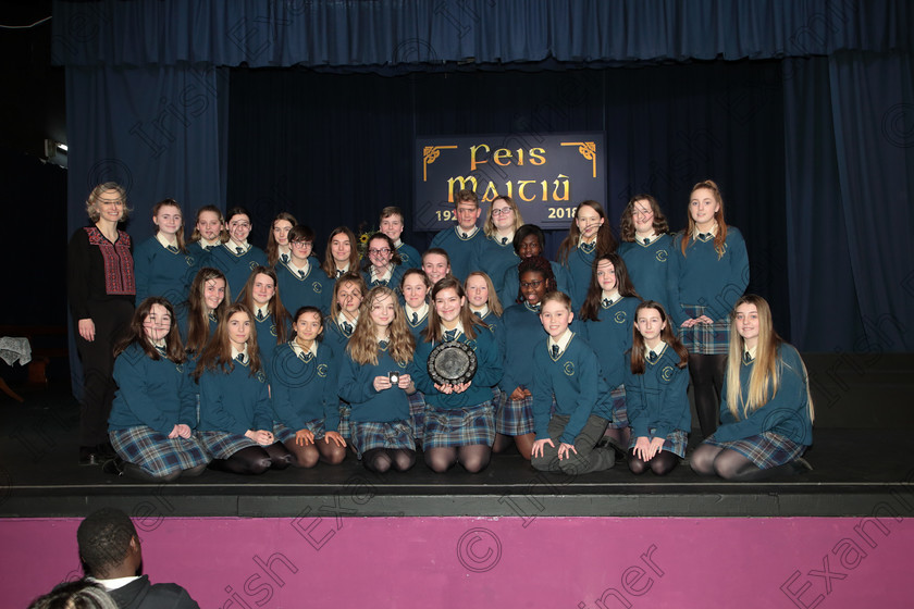 Feis12042018Thu68 
 68
Glanmire Community School Junior Choir winners of “The Echo Perpetual Shield” with Conducted by Ann Mannix.
Singing Class: 83: Part Choirs “The Echo Perpetual Shield” 15 Years and Under Feis Maitiú 92nd Festival held in Fr. Mathew Hall. EEjob 12/04/2018 Picture: Gerard Bonus