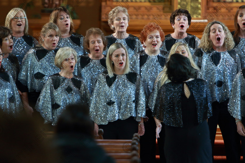 Feis0302109Sun45 
 42~46
Java Ladies Chorus singing “At Last” and “Sweet Georgia Brown” Conducted by Serena Standley.

Class: 79: “The Holy Trinity Perpetual Cup” Chamber Choirs Two Contrasting Songs.

Feis Maitiú 93rd Festival held in Fr. Matthew Hall. EEjob 03/02/2019. Picture: Gerard Bonus.