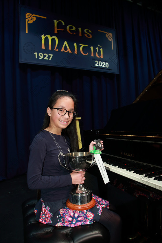 Feis31012020Fri53 
 52 53
Silver medallist and Cup winner; Sophieanne Lhostis from Douglas played, Minuet in A by Beethoven

Class: 185: “The Joy Ferdinando Perpetual Cup” Piano Solo 13 Years and Under 
Feis20: Feis Maitiú festival held in Fr. Mathew Hall: EEjob: 31/01/2020: Picture: Ger Bonus.