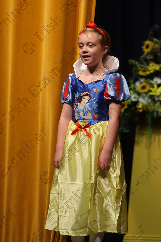 Feis20032018Tue25 
 25~26
Deirdre O’Mahony from Ballincollig giving a 3rd place performance of “The Magic Mirror” from Snow White.
 Speech and Drama Class: 329: Dramatic Solo 8 Years and Under Feis Maitiú 92nd Festival held in Fr. Mathew Hall. EEjob 20/03/2018 Picture: Gerard Bonus