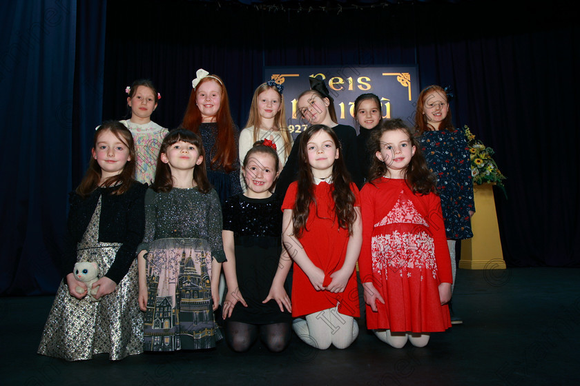 Feis11032018Sun54 
 54
Performers for the last section of the class; not in order but the Feis list reads; Emily Barry, Áine Morrissey, Ellie O’Callaghan, Ruby McSweeney, Isabelle Walsh, Hettie Hough, Ciara Carson, Alison O’Halloran, Mia O’Keeffe, Emily O’Flynn and Alexandra Bagnall from Rathcormac, Glounthaune, Cloughroe and Watergrasshill. Speech and Drama Class: 368: Solo Verse Speaking Girls 7 Years and Under Section 5 Feis Maitiú 92nd Festival held in Fr. Mathew Hall. EEjob 10/03/2018 Picture: Gerard Bonus.