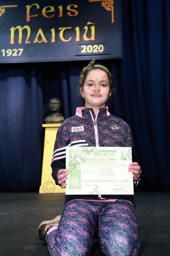 Feis06032020Fri07 
 7
Commended Theresa Dorgan from Carrignabhar.

Class:364: Solo Verse Speaking Girls 11Year sand Under

Feis20: Feis Maitiú festival held in Father Mathew Hall: EEjob: 06/03/2020: Picture: Ger Bonus.