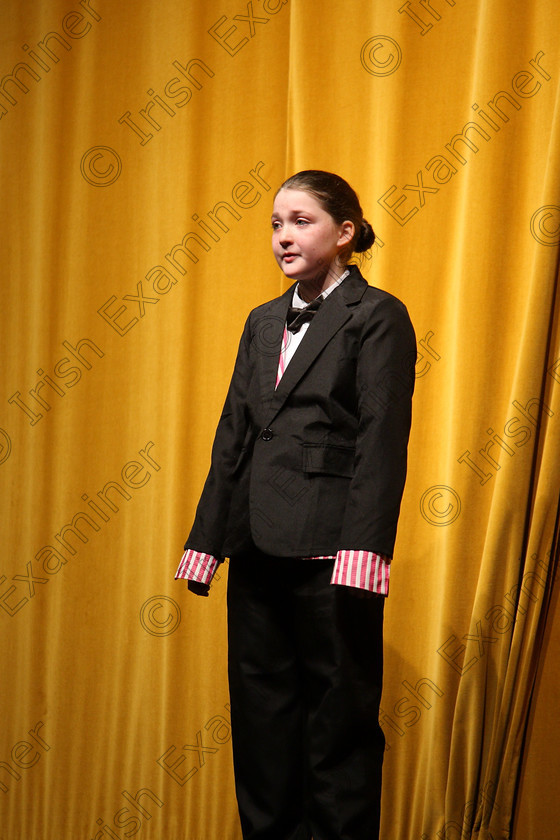 Feis14032018Wed05 
 5~6
Sophie O’Shea performing “The Wild Animal Song Contest”
 Speech and Drama Class: 328: “The Fr. Nessan Shaw Memorial Perpetual Cup” Dramatic Solo 10 Years and Under Section1Feis Maitiú 92nd Festival held in Fr. Mathew Hall. EEjob 14/03/2018 Picture: Gerard Bonus.