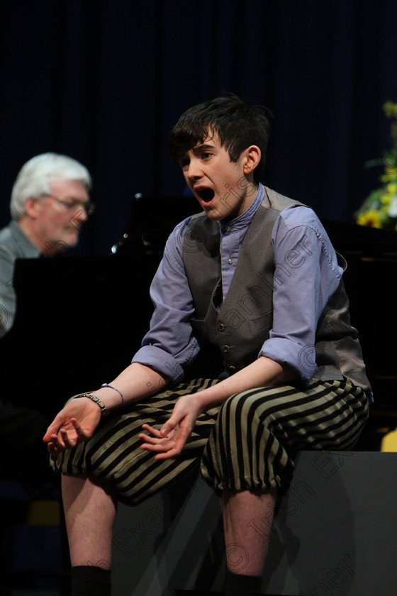 Feis08032018Thu16 
 16
David Murphy performing “Consider Yourself” from Oliver.
 Singing and School Choirs Class: 112: “The C.A.D.A. Perpetual Trophy” Solo Action Song 14 Years and Under Section 2 Feis Maitiú 92nd Festival held in Fr. Mathew Hall. EEjob 06/03/2018 Picture: Gerard Bonus.