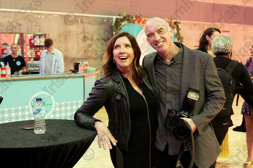 0M8A7130 
 OSM PHOTO - 18/10/2024 - Licensed to Irish Examiner - iestylelive2024 - Clare Walsh, Carrigaline, pictured with photographer, Larry Cummins, at the Irish Examiner ieStyle Live 2024 event at Cork City Hall, Cork. Picture: Michael O'Sullivan /OSM PHOTO