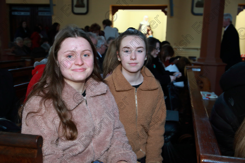 Feis0302109Sun04 
 4
Ella Fleming snf Alanna Murphy members of Castlemartyr Choir.

Class: 76: “The Wm. Egan Perpetual Cup” Adult Sacred Choral Group or Choir Two settings of Sacred Words.

Feis Maitiú 93rd Festival held in Fr. Matthew Hall. EEjob 03/02/2019. Picture: Gerard Bonus.