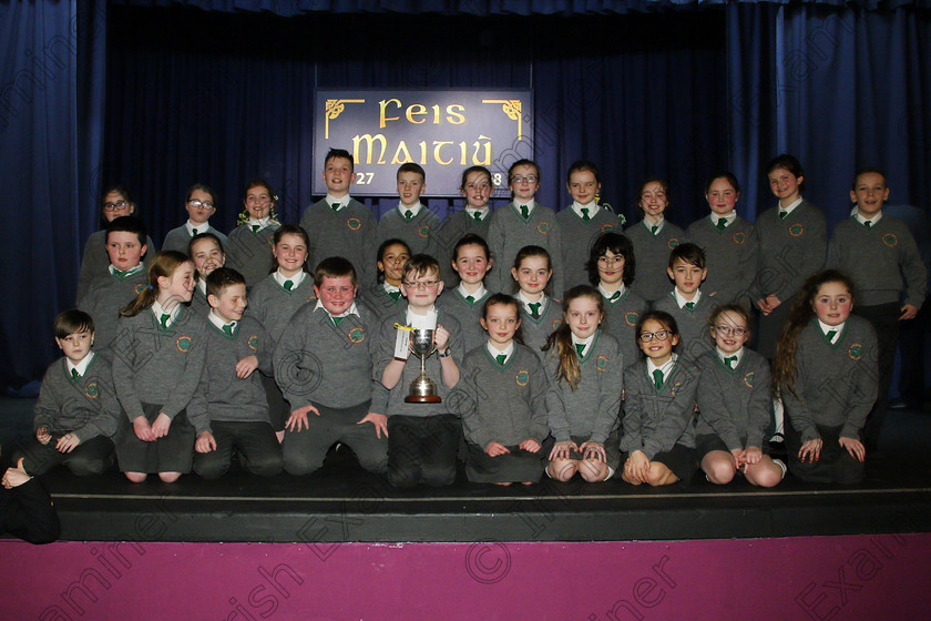 Feis23022018Fri57 
 56~60
Cup Winners An Teaghlaigh Ballyphehane.
 Speech and Drama Class: 476: “The Peg O’Mahony Memorial Perpetual Cup” Choral Speaking 4th Class Feis Maitiú 92nd Festival held in Fr. Mathew Hall. EEjob 23/02/2018 Picture: Gerard Bonus.