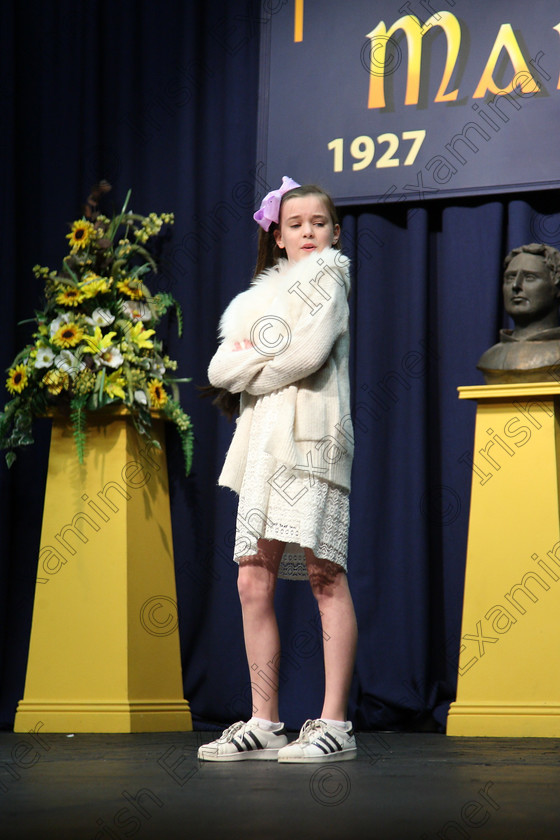 Feis14032018Wed02 
 1~2
Rachel Lee performing “The Best Way”.
 Speech and Drama Class: 328: “The Fr. Nessan Shaw Memorial Perpetual Cup” Dramatic Solo 10 Years and Under Section1Feis Maitiú 92nd Festival held in Fr. Mathew Hall. EEjob 14/03/2018 Picture: Gerard Bonus.