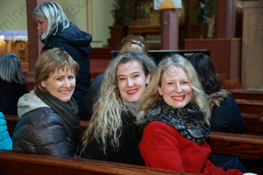 Feis0302109Sun01 
 1
Julianne Moynihan, Agata Pfizer and Hilary Wycherley members of Forte Mixed Voices.

Class: 76: “The Wm. Egan Perpetual Cup” Adult Sacred Choral Group or Choir Two settings of Sacred Words.

Feis Maitiú 93rd Festival held in Fr. Matthew Hall. EEjob 03/02/2019. Picture: Gerard Bonus.