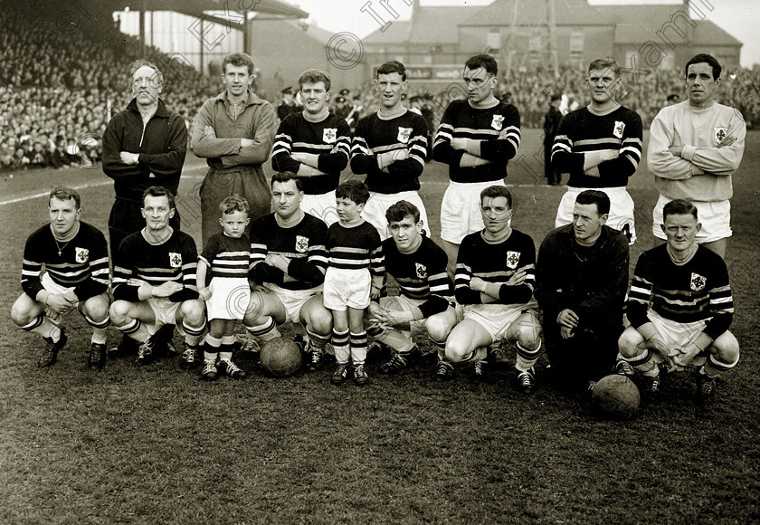 356133 
 SOCCER - CORK CELTIC WHO PLAYED SHAMROCK ROVERS IN THE F.A.I. CUP FINAL AT DALYMOUNT PARK, DUNLIN 26/04/64 - REF. 281P

DOWN MEMORY LANE - BLACK AND WHITE