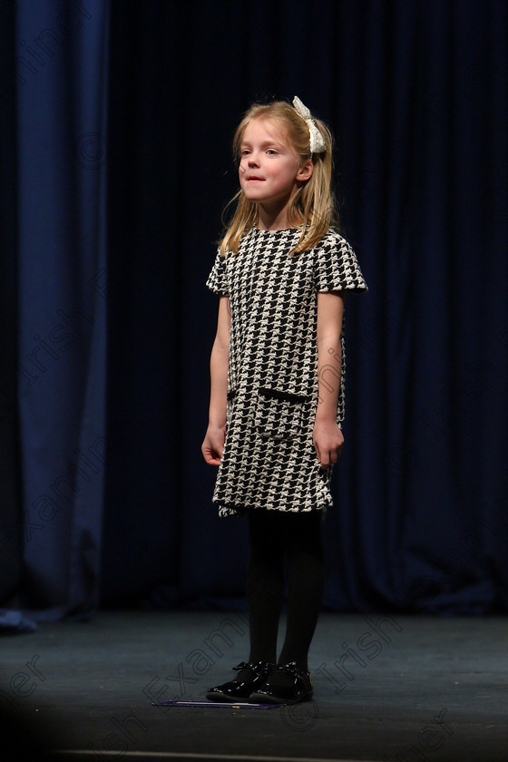 Feis24022018Sat26 
 26
Kate O’Brien performing.
 Speech and Drama Class: 369: Solo Verse Speaking Girls 6 Years and Under Section 3 Feis Maitiú 92nd Festival held in Fr. Mathew Hall. EEjob 24/02/2018 Picture: Gerard Bonus.