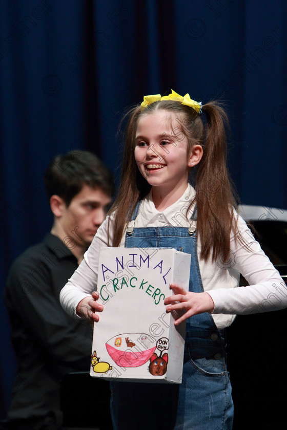 Feis07022020Fri61 
 61
Aoibhe Lacey from Ballincollig performing Animal Crackers.

Class:114: “The Henry O’Callaghan Memorial Perpetual Cup” Solo Action Song 10 Years and Under

Feis20: Feis Maitiú festival held in Father Mathew Hall: EEjob: 07/02/2020: Picture: Ger Bonus.