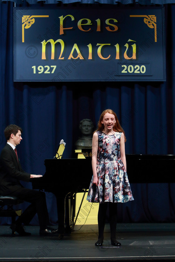 Feis07022020Fri22 
 22
Fiona McHugh from Killarney performing.

Class:54: Vocal Girls Solo Singing 11 Years and Under

Feis20: Feis Maitiú festival held in Father Mathew Hall: EEjob: 07/02/2020: Picture: Ger Bonus.