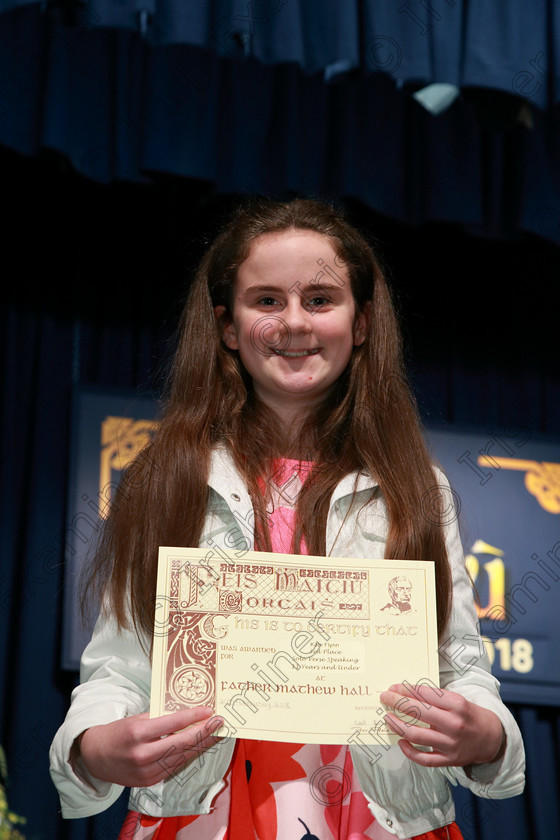 Feis20022018Tue34 
 34
Joint 3rd place Kate Flynn from Bishopstown.
 Speech and Drama Class: 364: Girls 11 Years and Under Section 1 Feis Maitiú 92nd Festival held in Fr. Mathew Hall. EEjob 20/02/2018 Picture: Gerard Bonus.