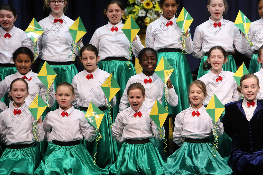 Feis28022018Wed06 
 On a snowy day only one choir made it into the hall for their performance, Scoil mhuire, Ballincollig braved the elements, snow and ice and totally enthralled the adjudicator, Marilynne Davies that she asked them to perform again and they did, spectacularly, showing their skill and talents so well that they were awarded the highest mark of 90 points, a rare achievement made all the more special on a day that most schools were closed due to weather and also making the choir’s first visit to eh Feis performing a medley from “Mary Poppins” during the “The Pam Golden Perpetual Cup” Group Action Songs Primary Schools Class 104 Feis Maitiú 92nd Festival held in Fr. Mathew Hall. EEjob 27/02/2018 Picture: Gerard Bonus.