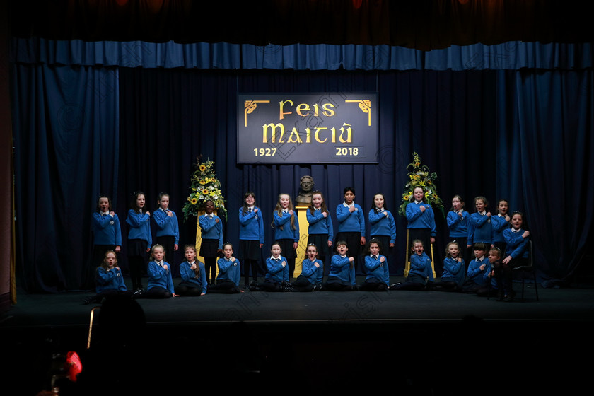 Feis13032018Tue22 
 21~24
St Mary’s NS Cobh 3rd Class performing “Clowns” as their own choice.
 Speech and Drama Class: 3rd & 4th Class Primary Schools, Action Verse Feis Maitiú 92nd Festival held in Fr. Mathew Hall. EEjob 13/03/2018 Picture: Gerard Bonus.