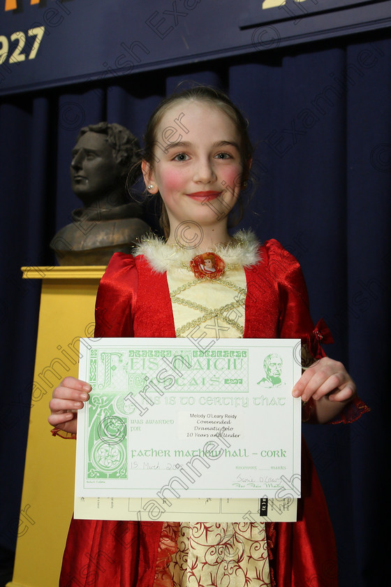 Feis15032018Thu05 
 5
Commended Melody O’Leary Reidy from Ballycotton performed “The Princess and The Pea”.
 Speech and Drama Class: 328: “The Fr. Nessan Shaw Memorial Perpetual Cup” Dramatic Solo 10 Years and Under Section 2 Feis Maitiú 92nd Festival held in Fr. Mathew Hall. EEjob 15/03/2018 Picture: Gerard Bonus.