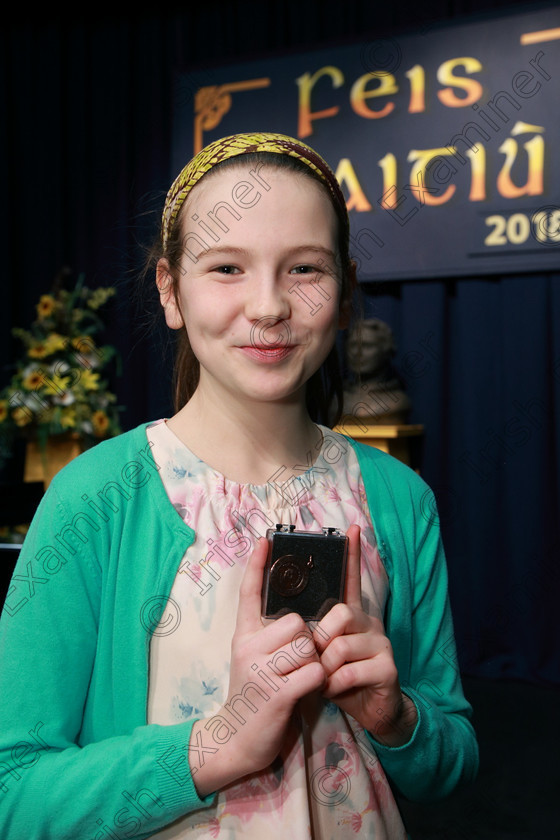 Feis06032018Tue28 
 28
Bronze Medallist Sarah Hadden from Mallow for her performance of “Honey, Honey” from Abba The Movie.
 Singing and School Choirs Class: 113: “The Edna McBirney Memorial Perpetual Award” Solo Action Song 12 Years and Under Section 2 Feis Maitiú 92nd Festival held in Fr. Mathew Hall. EEjob 06/03/2018 Picture: Gerard Bonus.