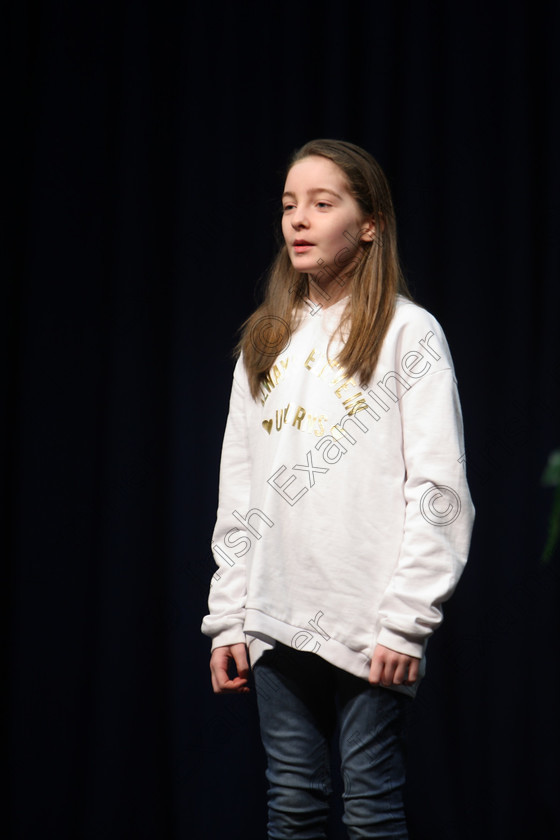 Feis20022018Tue19 
 19
Shauna Jane Kenny performing.
 Speech and Drama Class: 364: Girls 11 Years and Under Section 1 Feis Maitiú 92nd Festival held in Fr. Mathew Hall. EEjob 20/02/2018 Picture: Gerard Bonus.