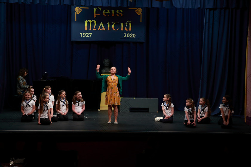 Feis01032020Sun26 
 21~33
Pam Golden Drama singing their own choice songs from Sound of Music.

Class:102: “The Juvenile Perpetual Cup” Group Action Songs 13 Years and Under

Feis20: Feis Maitiú festival held in Father Mathew Hall: EEjob: 01/03/2020: Picture: Ger Bonus