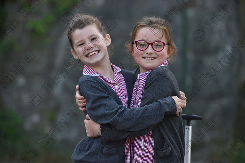 dan-firstday-6 
 Second class pupils Rebecca and Ella on their first day back to school at the Rockboro Primary and Pre-school, Cork. Picture Dan Linehan