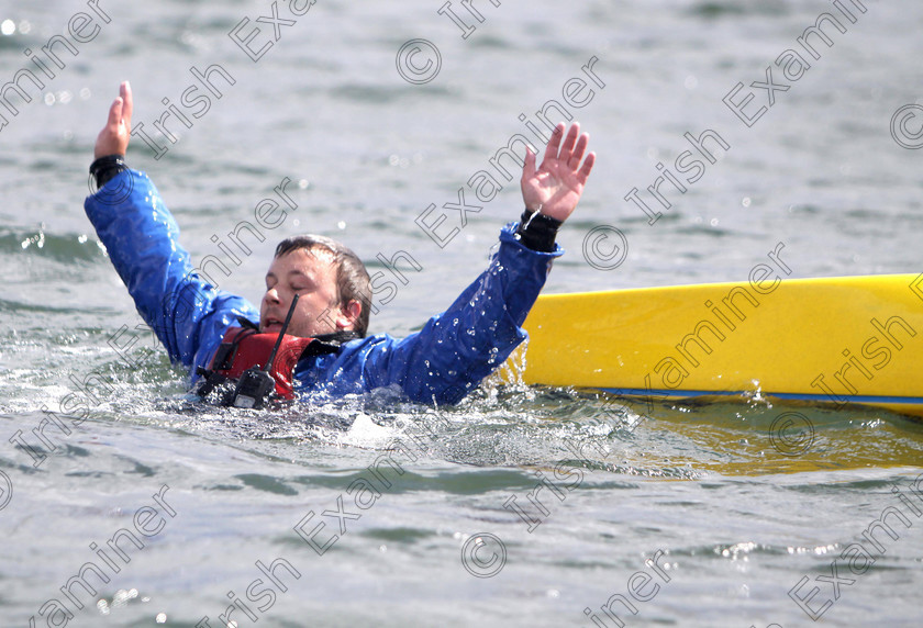 JH Cobh Rescue Display 15 
 ECHO NEWS: 14/04/2012; Mike Ahern, Cork Harbour Kayaks, in trouble during a special search and rescue display by the Irish Coast Guard in Cobh to commemorate the 100th anniversary of the sinking of The Titanic. Picture; John Hennessy (Further Info, Vincent Farr, Crosshaven coastguard, 086 8501802)