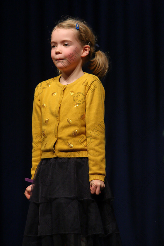 Feis24022018Sat34 
 34
Sarah Roche performing.
 Speech and Drama Class: 369: Solo Verse Speaking Girls 6 Years and Under Section 3 Feis Maitiú 92nd Festival held in Fr. Mathew Hall. EEjob 24/02/2018 Picture: Gerard Bonus.