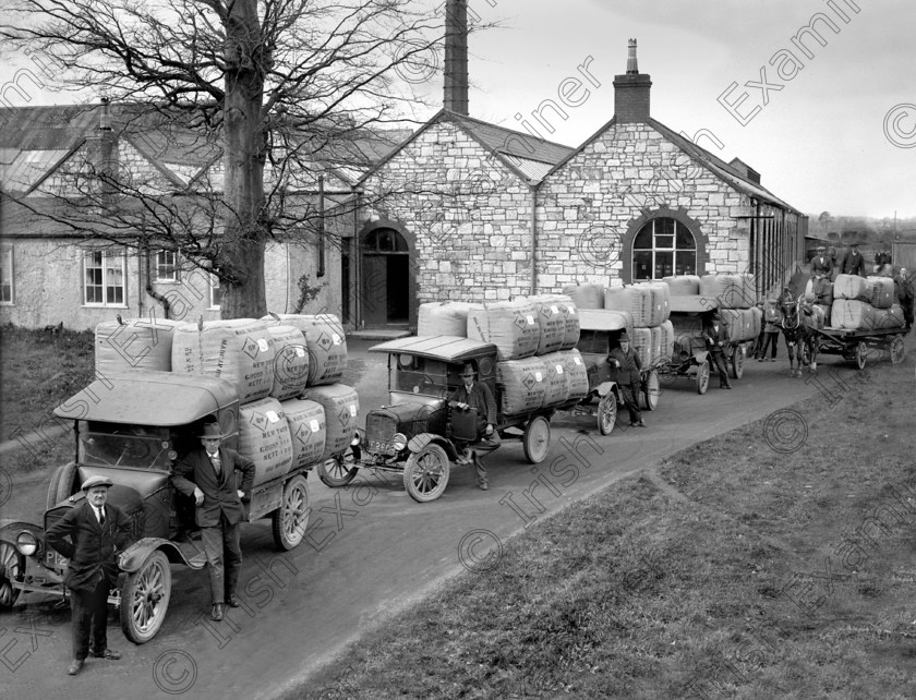 1194581 
 Another consignment of wool destined for New York departs St. Patricks Wollen Mills, Douglas 20/04/1929 Ref. 315A old black and white milling flax O'Brien's