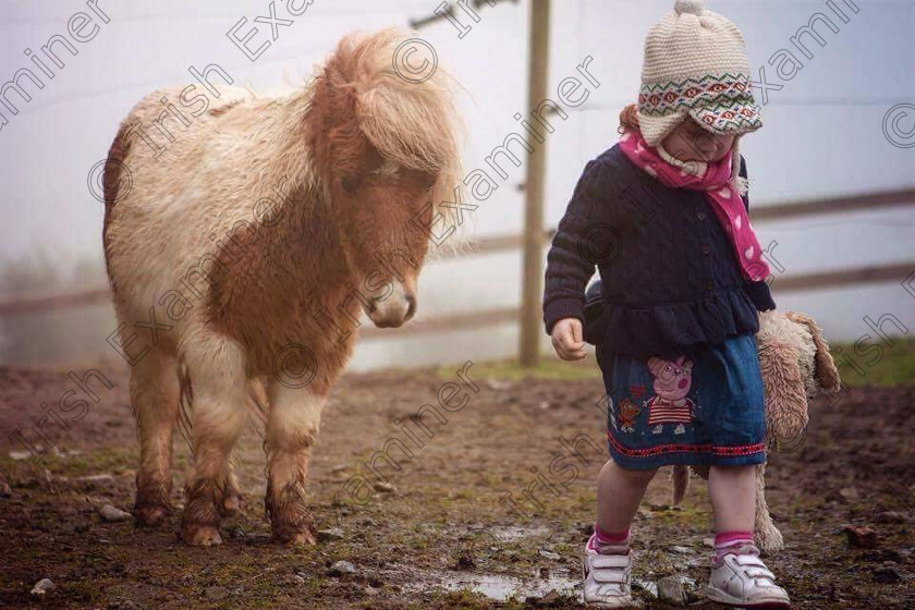 IMG 0387 
 2 year olds Laurajane Nyhan Kinsale and her mini pony paco on a very wet day