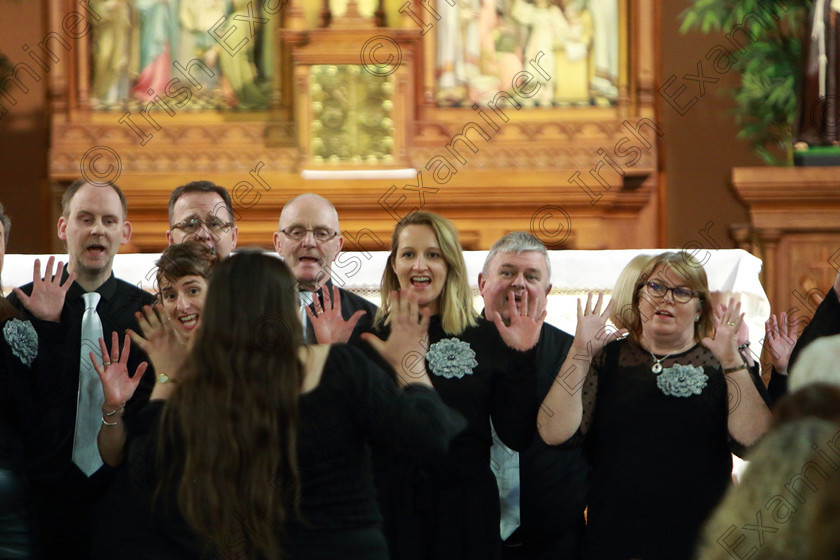 Feis0302109Sun61 
 60~61
Barony Choir singing “All That Jazz” Conducted by Ann Ralph.

Class: 78: “The Lynch Memorial Perpetual Cup” Adult Vocal Choirs Two Contrasting Songs.

Feis Maitiú 93rd Festival held in Fr. Matthew Hall. EEjob 03/02/2019. Picture: Gerard Bonus.