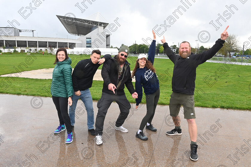 LC-bruce-fans-06 
 FEATURES IRISH EXAMINER - Born to Rock.......Helen Greenhalgh, Lancashire; Eddie Johanson, from Sweden attending his 101st Bruce show, Nicholas Meerlagio from Belgium, Rebecca Brambilla, Italy, and Chris Couper, London get set to rock....Fans gathered for 10am roll call on Wednesday morning. They are queuing for priority admission to the Bruce Springsteen and the E Street Band stadium concert at Supervalu Pairc Ui Chaoimh, Cork on Thursday. ,'Roll-Call' is at the 5 Points Coffee Kiosk at Marina Park, for fans who want to secure front of stage access in the pit. Fans have to attend three roll-calls per day to maintain their position in the queue and will be escorted into the stadium venue ahead of the public gate opening, ensuring they have best positions at the barrier at the front of the stage. Some fans attending the roll call had travelled from New York, South Africa, Sweden, The Netherlands, Japan, Italy, Barcelona, and the UK as well as dedicated Irish fans. Pic Larry Cummins