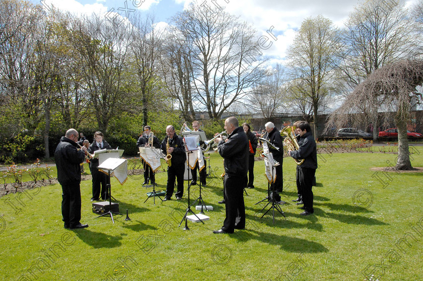 RM Titanic-7101505 
 The Butter Exchange Band, under Conductor Herbie Hendrick, playing at the official unveiling of the Titanic memorial stone monument in Fitzgerald's Park. 
Picture: Richard Mills