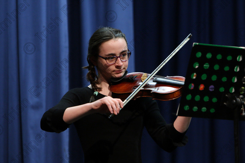 Feis05022018Mon09 
 9
Eabha Murphy performing.
 Instrumental Music Class: 239: Violin Solo14 Years and Under Feis Maitiú 92nd Festival held in Fr. Matthew Hall. EEjob 05/02/2018 Picture: Gerard Bonus.