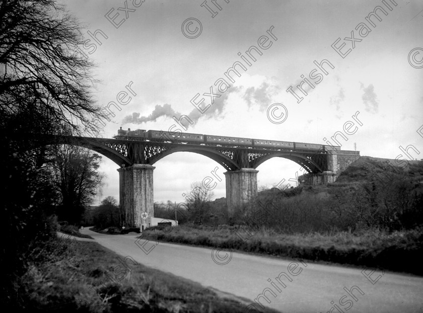 west-cork-railway 
 For 'READY FOR TARK'
Feature on closure of the West Cork railway - for Cork Weekly Examiner 01/03/1961 Ref. 657L old black and white trains engines transport Chetwynd Viaduct