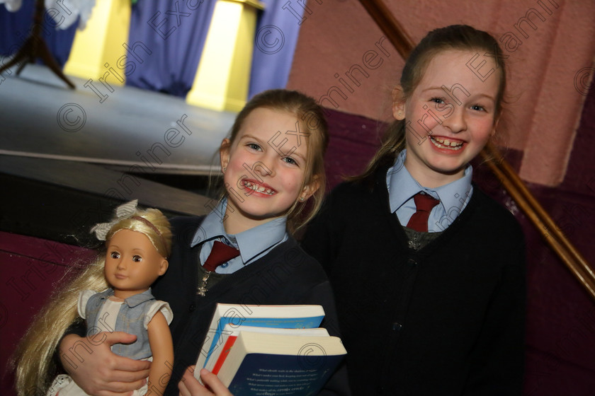 Feis20032018Tue41 
 39~42
Bronze Medallists Duo Lucy Matson and Sarah O’Sullivan from Ovens for their performance of “A Little Princess”.
 Speech and Drama Class: 313: Dramatic Duo 8 Years and Under Feis Maitiú 92nd Festival held in Fr. Mathew Hall. EEjob 20/03/2018 Picture: Gerard Bonus.