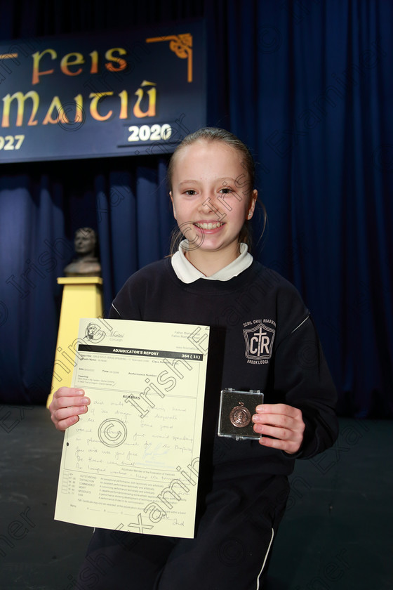 Feis06032020Fri02 
 2
Bronze Medallist Ali Nolan from Glanmire

Class:364: Solo Verse Speaking Girls 11Year sand Under

Feis20: Feis Maitiú festival held in Father Mathew Hall: EEjob: 06/03/2020: Picture: Ger Bonus.