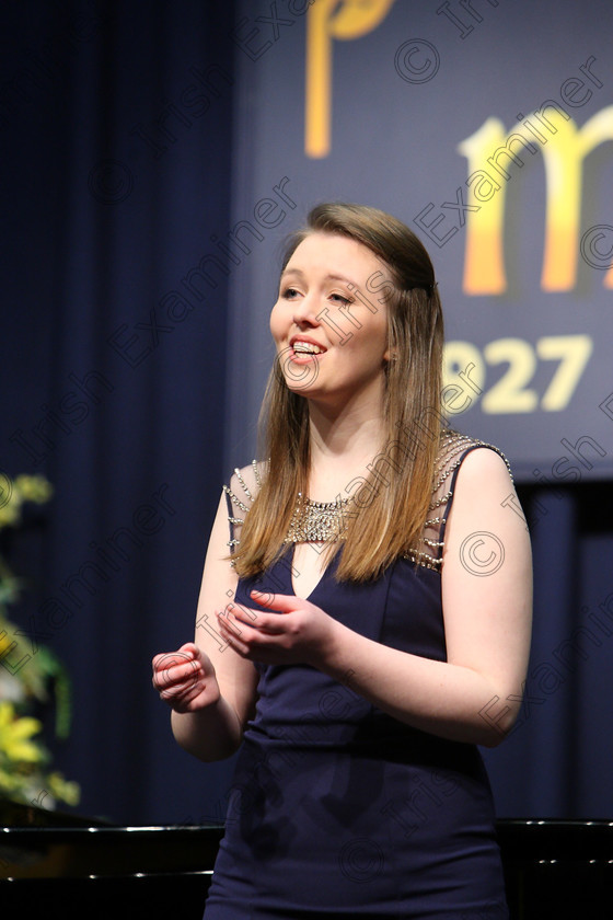 Feis04032018Sun18 
 17~19
Grainne Kearney from Rathcormac giving a 3rd place performance.
 Singing and School Choirs Class: 13: The Lieder Perpetual Prize” and “Doyle Bursary” Bursary Value €100 Lieder Repertoire Feis Maitiú 92nd Festival held in Fr. Mathew Hall. EEjob 04/03/2018 Picture: Gerard Bonus