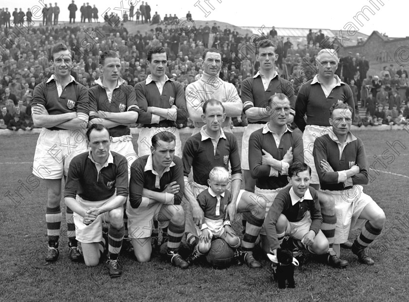 1249075 
 Please Archive
Soccer - The Cork Athletic team who played Evergreen United in the F.A.I. Cup Final at Dalymount Park, Dublin. 26/04/53 - ref. 990E
Old black and white cleaned up version .