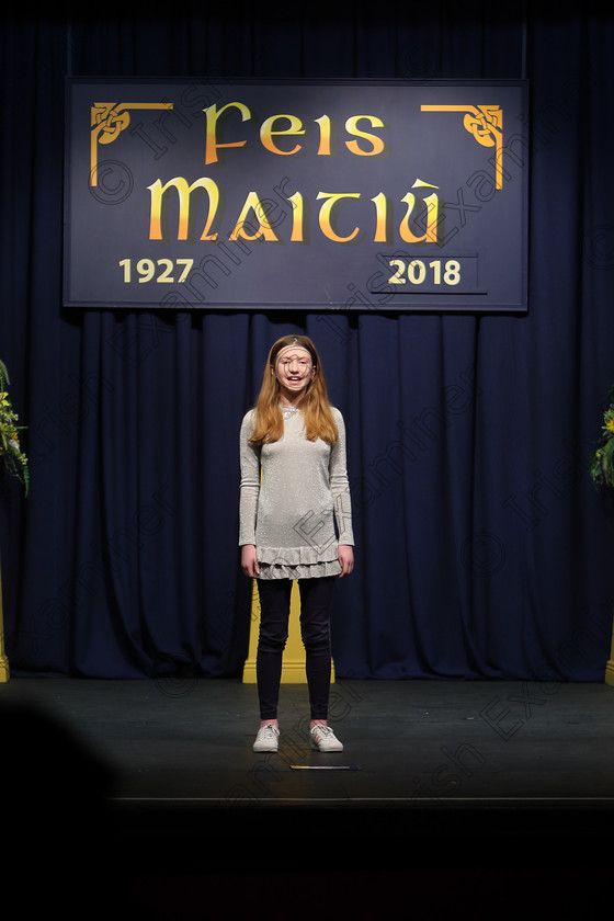 Feis12032018Mon16 
 16
Cliona Marshall reciting her poem for a commended 
 Speech and Drama Class: 365: Solo Verse Speaking Girls 10 Years and Under Section 4 Feis Maitiú 92nd Festival held in Fr. Mathew Hall. EEjob 12/03/2018 Picture: Gerard Bonus